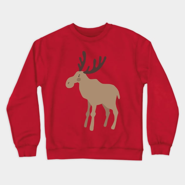 Christmas Moose Crewneck Sweatshirt by JunkyDotCom